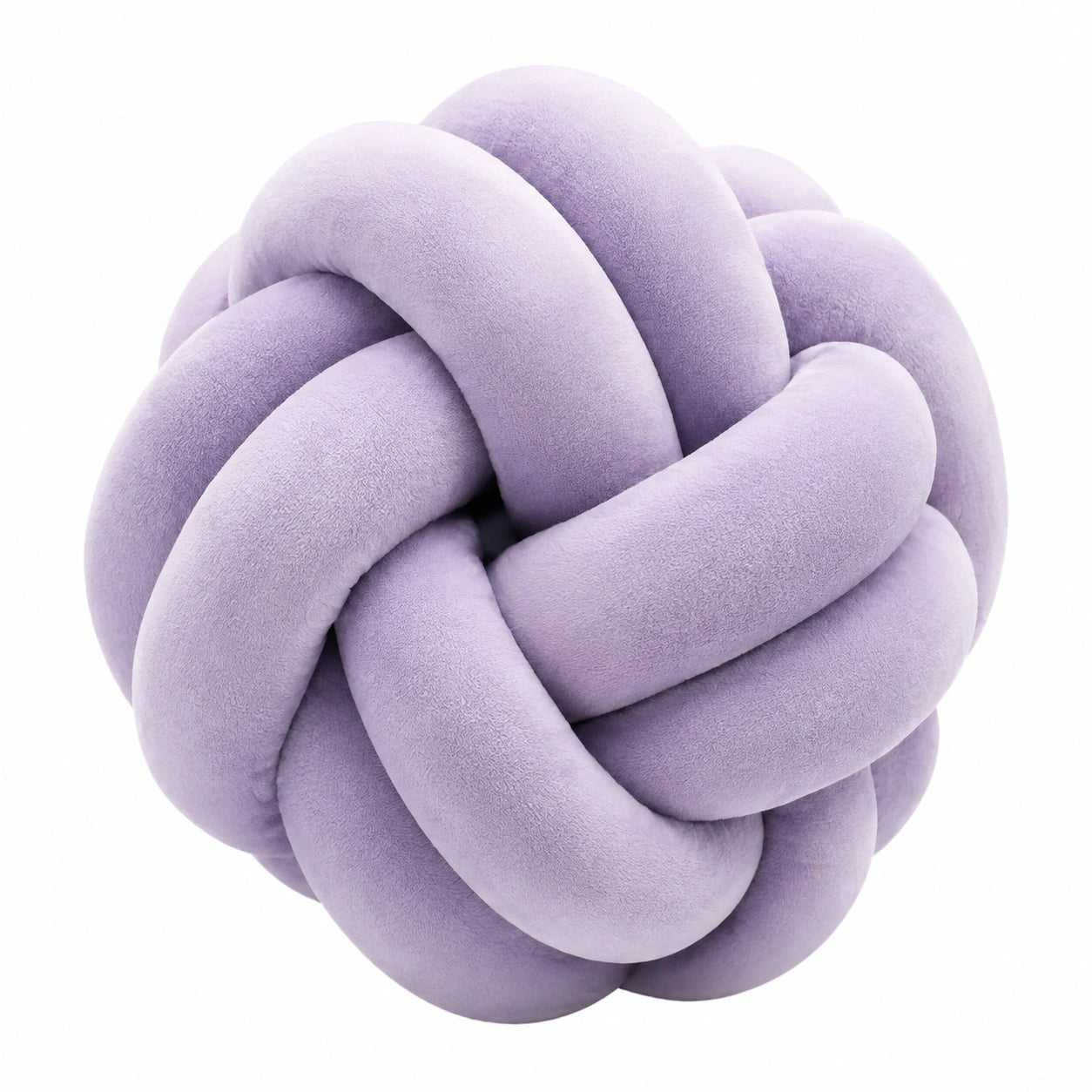 Cuscino decorativo a nodo 30 cm in tessuto sintetico lilla morbido