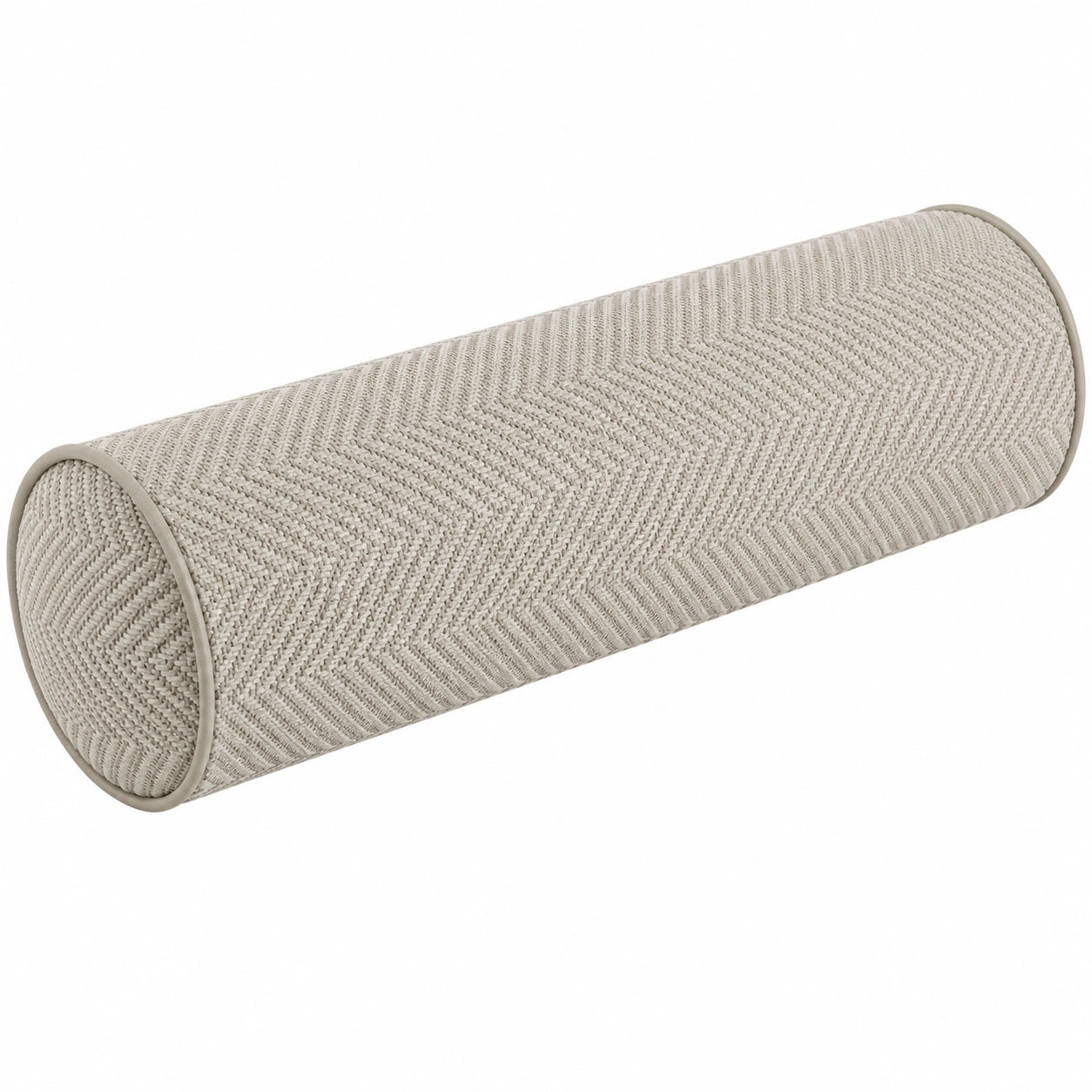 Cuscino cilindrico 15 x 50 cm in tessuto beige - supporto decorativo