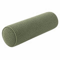 Cuscino cilindrico 15 x 50 cm in tessuto lavorato verde salvia - supporto decorativo