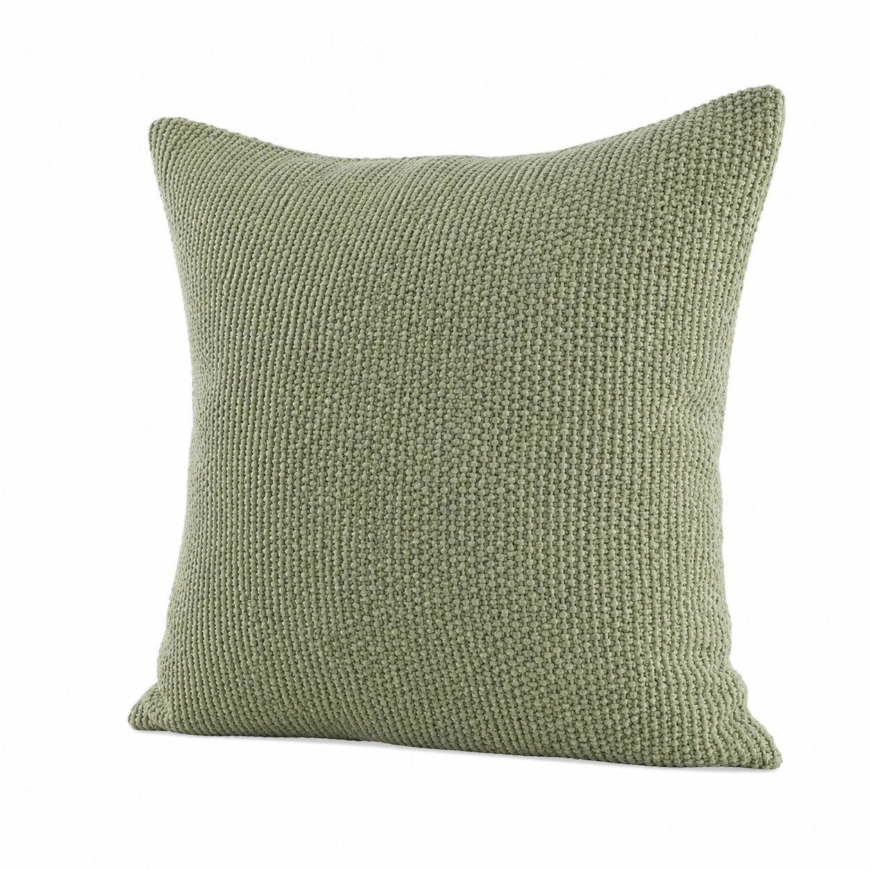 Cuscino decorativo 45 x 45 cm in tessuto testurizzato verde salvia - quadrato per divano e letto