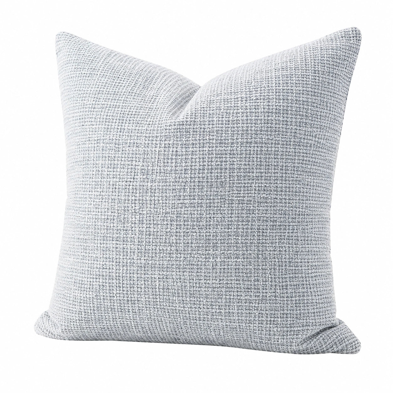 Cuscino decorativo 45 x 45 cm in tessuto grigio con trama effetto tessile