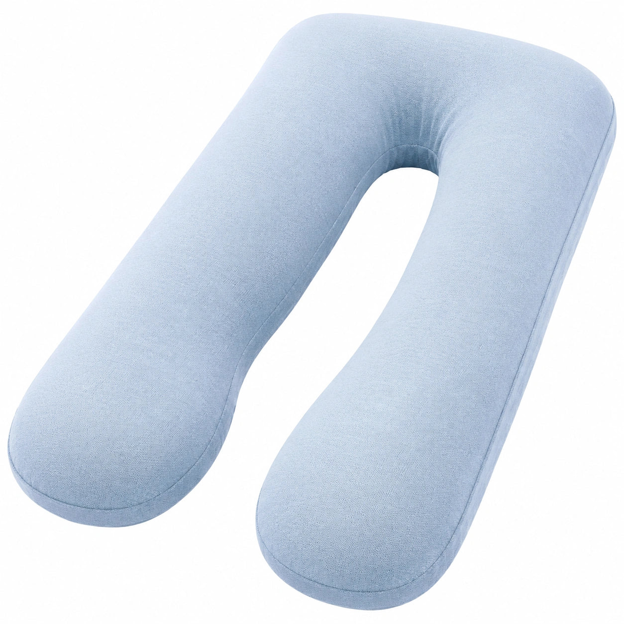 Cuscino a U 135 cm in tessuto azzurro per gravidanza e riposo