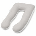 Cuscino gravidanza a U 145 cm in tessuto grigio con supporto avvolgente