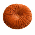 Cuscino decorativo rotondo 45 cm in velluto arancione - stile plissettato